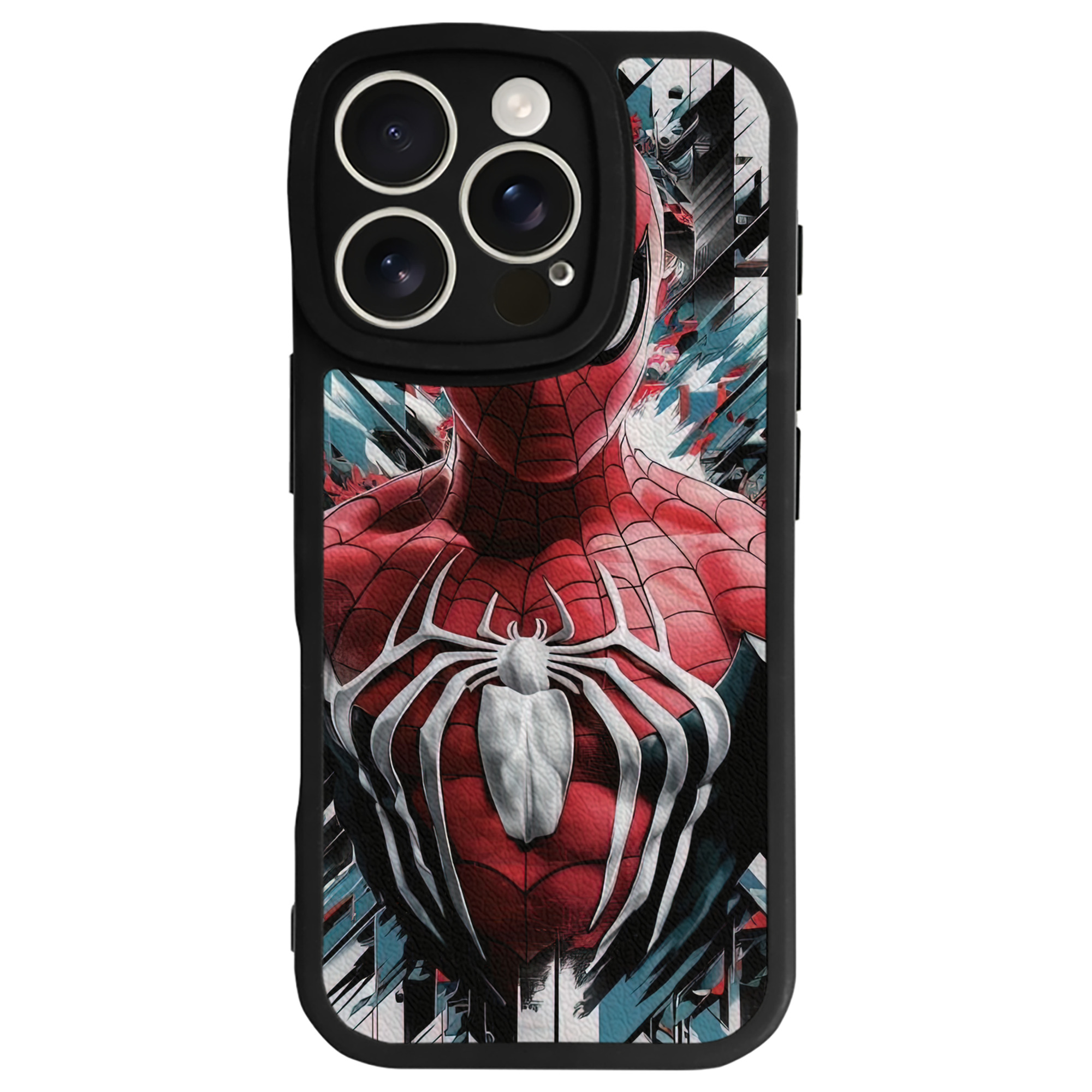 （画像用） Spider Man スパイダーマン 【iPhone 16シリーズ対応】シリコンスマホケース（レザー調） 材質：シリコン